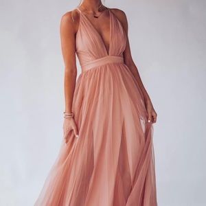 Mauve/Blush Pink Maxi Dress